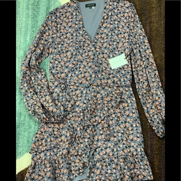 1 State Heritage Bloom Wrap‎ Dress Size 0 $119 - Picture 4 of 4